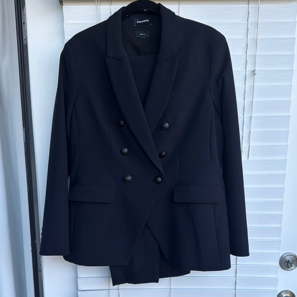 Black Double-Breasted Women's Blazer